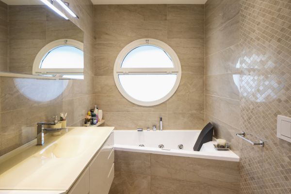 Circular Window Installation in Temple